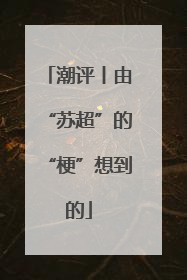 潮评丨由“苏超”的“梗”想到的